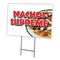 Signmission Nachos Supreme Yard Sign & Stake outdoor plastic coroplast window, C-1824 Nachos Supreme C-1824 Nachos Supreme - alternate 1